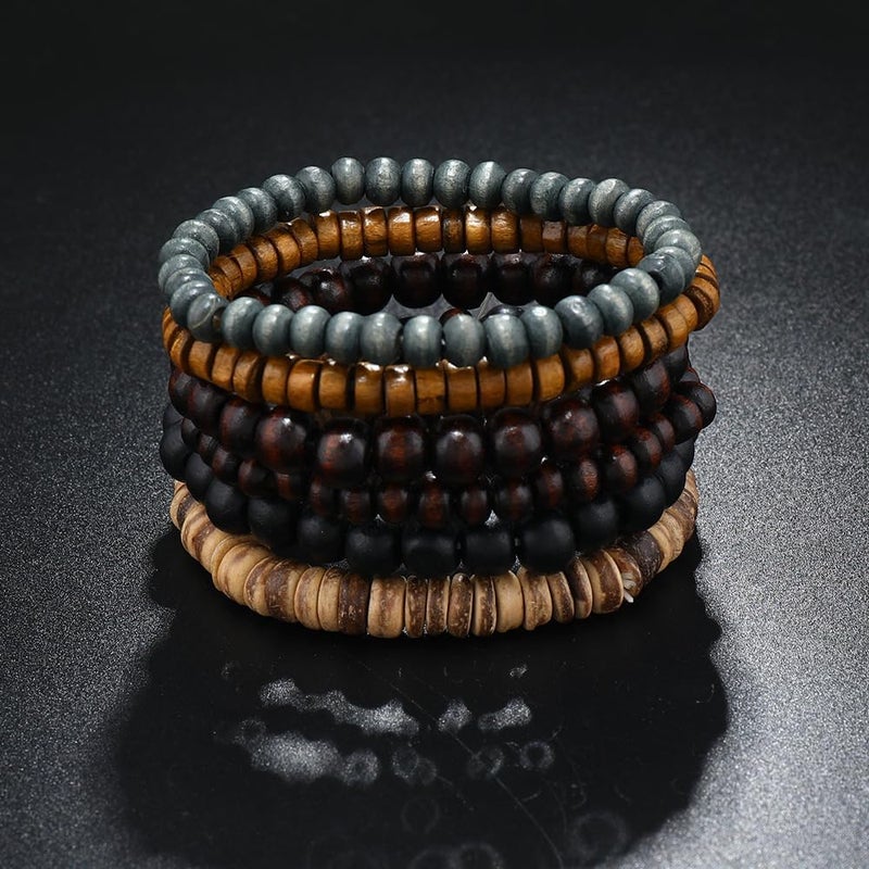 JAVMOO Gothic Bracelet Adjustable Punk Braided Leather Multilayer Grunge Set Bracelets Emo Metal Cuff Wrap Bangles Meaningful Gift - Image 2